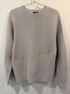 3Dクルーネックセーター（長袖） ライトグレー M