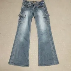 BRAPPERS フレアパンツ ライトブルー