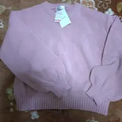 新品タグ付き　ピンク色 長袖ニットセーター　Ｍサイズ