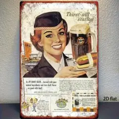 A&W ルートビア Root Beer ブリキ看板 アメリカン雑貨 エンダー