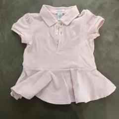 Ralph Lauren ピンク ペプラムポロシャツ 12m