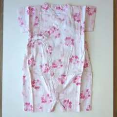 ミキハウス　mikihouse　甚平　ロンパース 　浴衣　女の子　ピンク