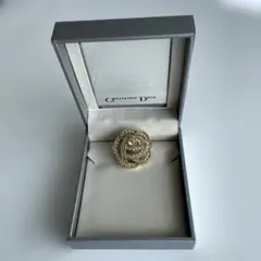 Christian Dior ローズモチーフ ブローチ ラインストーンのサムネイル