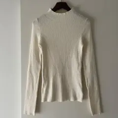 B03035 Louere ルエレ　美シルエット　ハイネックリブニット　アイボリ