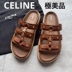 極美品CELINE セリーヌ トリオンフ スライドティッピ カーフスキン 37のサムネイル