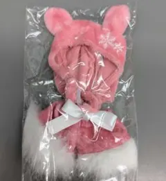 おきがえポンチョ　スノーピンク　桃色　ピンク色