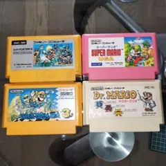ファミコンソフトカセット　マリオまとめ4本