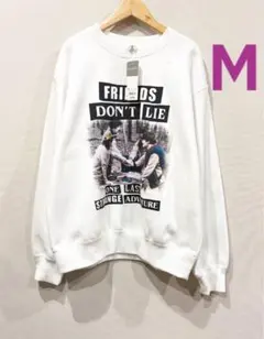 GUストレンジャーシングスヘビーウェイトスウェット白Mホワイト未知の世界ジーユー