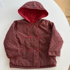 ファミリア familiar チェック　コート　ジャケット　リバーシブル