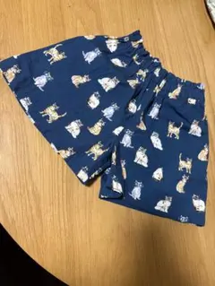 ポール&ジョー × UNIQLO 猫柄ハーフパンツ 110cm ネイビー