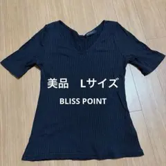 【美品】BLISS POINT 半袖リブ　Lサイズ　伸縮性ありのサムネイル