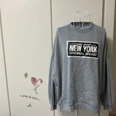 NEW YORK プリント スウェットオーバーサイズ　ヴィンテージ