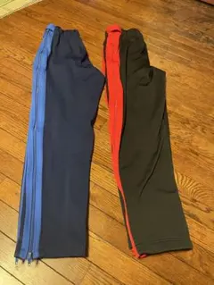PUMA ジッパー付きトラックパンツネイビー✖️ブルー ブラック✖️レッド2本セット