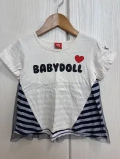 BABYDOLL ハートプリント Tシャツ 120