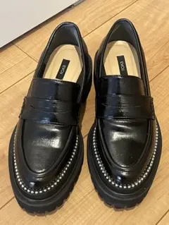 EVOL レディース　厚底ローファー　スタッズ付き