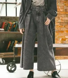 niko and ... JEANS ルーズワイドベルトデニム Mサイズ