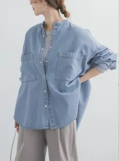 アーバンリサーチドアーズ　デニムバンドカラーシャツ