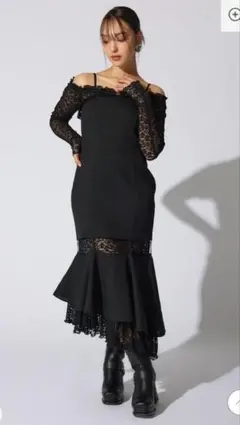 rienda マーメイドワンピース　黒