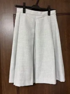 [美品]UNTITLED ライトグレー フレアスカートボックススカート　サイズ1
