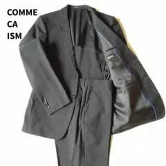 【美品】COMME CA ISM セットアップ スーツ L 黒 チェック スリムのサムネイル
