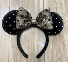 ミニーちゃんカチューシャ　スパンコール　ドットディズニーランド
