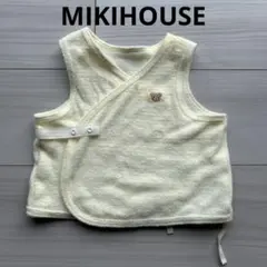 【1度のみ着用】ミキハウス クリーム色 ベビーベスト 新生児　50〜70cm