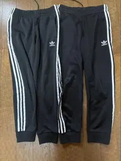 adidas ブラック ジャージ パンツ S 2本