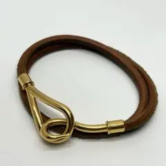即*O様 Louis Vuitton レザーブレスレット ブラウン ゴールド金具 即*O様 Louis Vuitton レザーブレスレット ブラウン ゴールド金具