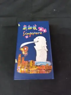 シンガポール マーライオン 置物 温度計付き インテリア