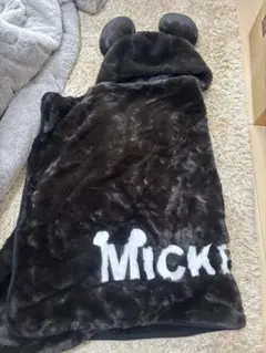 ミッキー 耳付きフード ブランケット