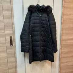 ブラック ダウンジャケット ファー付き
