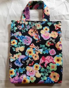 図工バッグ アニマルフラワー柄☆