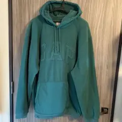GAP フリース×ナイロンパーカー XL グリーン