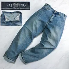 【希少 90s】FAT TYO デニム パンツ ワイド ライトブルー FATのサムネイル