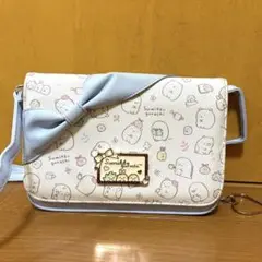 すみっコぐらし　ウォレット ショルダー バッグ　水色（お財布バッグ）