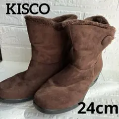 KISCO キスコ ショートブーツ ボア付き レディース Lサイズ ブラウンのサムネイル