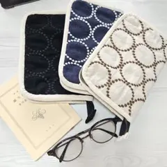 ★完成品【マルチケース】ミナペルホネン タンバリン navy × white マルチケース】ミナペルホネン タンバリン navy × white ネイビー