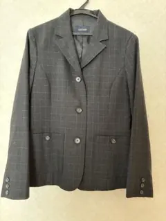 美品　EASTBOY チェック柄 テーラードジャケット グレー　春服のサムネイル