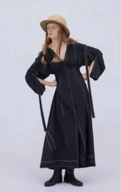 【美品✨】IRENE アイレネ ステッチワンピース ブラック 36