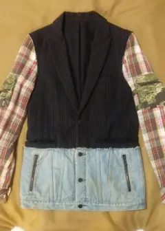 NUMBER (N)INE ナンバーナイン　ジャケット　ストライプ　ドッキング NUMBER (N)INE ナンバーナイン ジャケット ストライプ ドッキング