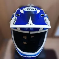 Arai オフロードヘルメット ブルー ドラゴン＆ケースのサムネイル