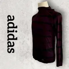 adidas タイダイ柄 長袖シャツ スウェットシャツ フード付 (М) エンジ