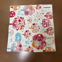 美品スタバ桜柄ハンカチバンダナランチクロスにものサムネイル