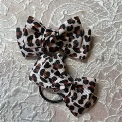 レオパード柄ヘアゴム 2個セット