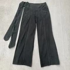 Max&Co ワイドパンツ　リボン　センターライン　ブラックのサムネイル