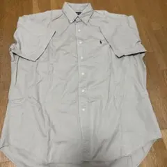 ラルフローレン　半袖ボタンダウンシャツ グレー