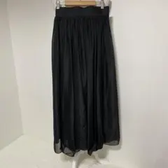 グレイル　黒 シフォン フレアスカート ロング