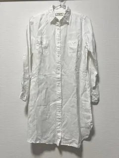 SHIPS シップス リネンロングシャツ 白　春　羽織り