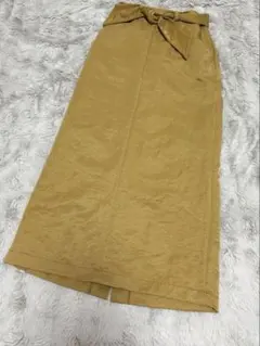 【未使用】B:MING by BEAMS　ロングスカート　ナイロン　リボン