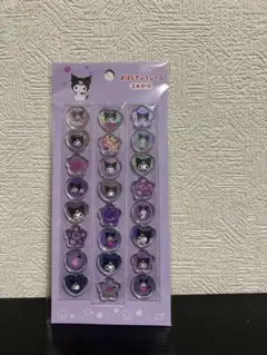サンリオ　Kuromi クロミ　おはじきふうシール　24ピース